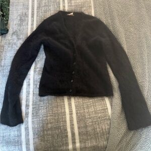 J. Crew Charcoal Fuzzy Cardigan